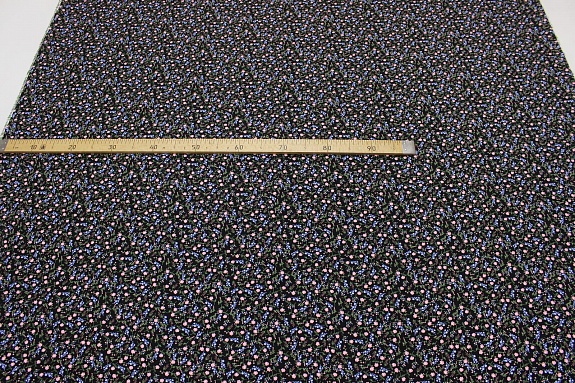 Штапель "Рассвет" цв.черный, СОРТ2, ш.1.44м, вискоза-100%, 90гр/м.кв