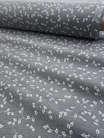 Ткань Дак/Duck "Лиственный переплет" цв.т.серый, ш.1.8м, хлопок-65%, п/э-35%, 210гр/м.кв
