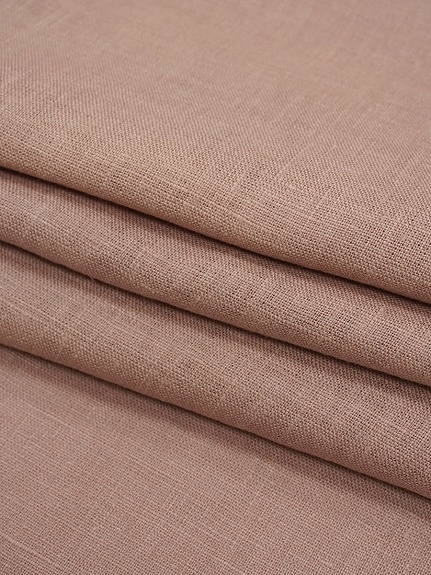 Лен костюмный с эффектом мятости цв.Розовое какао-2, ш.1.45м, лен-100%, 190гр/м.кв