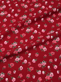 Штапель Премиум "Нонна" цв.малиновый, ш.1.45м, вискоза-100%, 120гр/м.кв