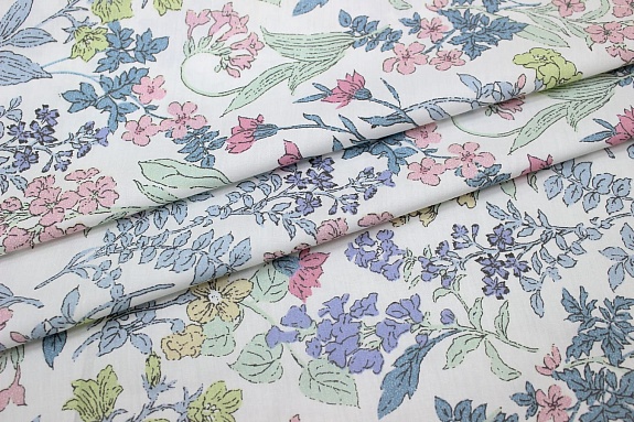 Сатин "Ароматное цветение" , ш.2.35м, хлопок-100%, 110гр/м.кв