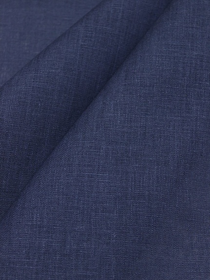 Лен сорочечный цв.Темный серо-синий флер, ш.1.5м, лен-100%, 125гр/м.кв