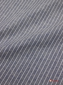 Полулен "Узкая бл.голубая полоска на т.джинсовом меланже", ш.1.5м, лен-23%, хлопок-77% 170гр/м.кв