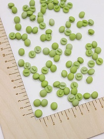 Брак(цена снижена) Пуговица "Грибок" пластмасса, цв.салатовый, 10мм