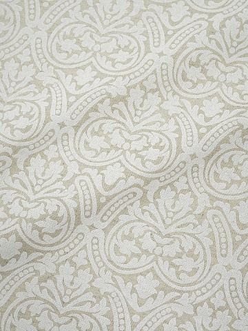 Полулен "Белый орнамент" (на суровом), ш.1.5м, лен-30%, хлопок-70%, 155гр/м.кв