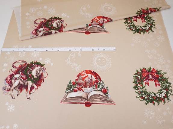 Рогожка "Мастерская чудес", ш.1.5м, хлопок-100%, 150гр/м.кв, раппорт 64см