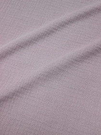 Муслин двухслойный с эффектом жатости цв.Светлый серо-лиловый, ш.1.4м, хлопок-100%, 110гр/м.кв