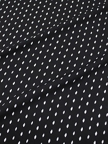 Штапель "Стёжки - дорожки" цв.черный, ш.1.43м, вискоза-100%, 90гр/м.кв