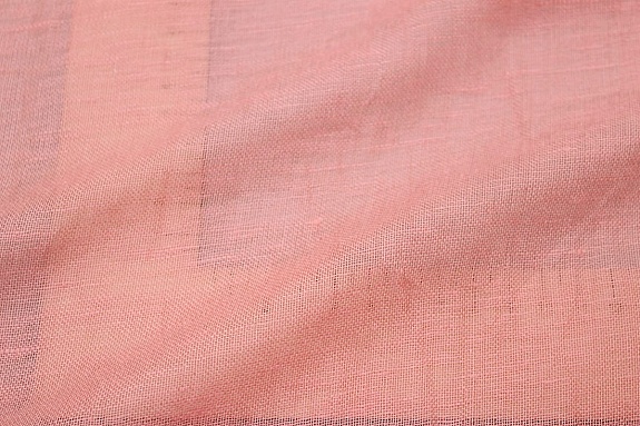 Полулен декоративный Вуаль цв.коралловый св.розовый, ш.1.6м, лен-56%, хл-44%, 80гр/м.кв
