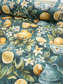 Ткань Дак Цифр.печать "Золото Сицилии", ш.1.8м, хлопок-65%, п/э-35%, 210гр/м.кв