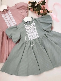 Платья детские из пестяди в полоску