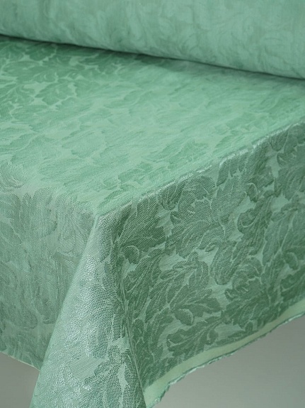 Лен с вискозой жаккард "Севилья" цв.зеленый, ш.1.6м, лен-48%, вискоза-52%, 160гр/м.кв