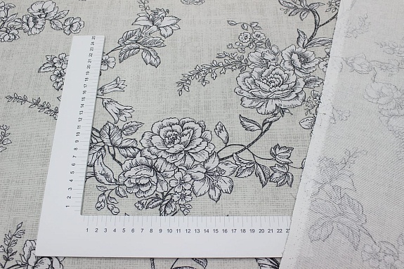 Рогожка "Птицы в саду", ш.1.5м, хлопок-100%, 165гр/м.кв