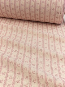 Хлопколен Цифр.печать "Цветочный штрих" (на суровом), цв.розово-сиреневый, ш.1.4м, лен-10%, хл-90%, 125гр/м.кв