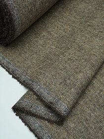 Шерсть пальтово-костюмная Твид цв.Коричневый, ш.1.5м, шерсть-50%, п/э-50%, 340гр/м.кв