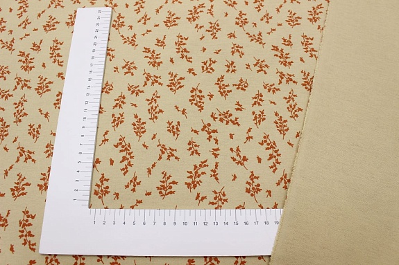 Теплый хлопок "Луана" цв.бежево-желтый, ш.1.51м, хлопок-100%, 160гр/м.кв