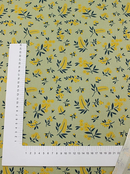 Перкаль "Хизер" цв.желтый, ш.1.5м, хлопок-100%, 115гр/м.кв