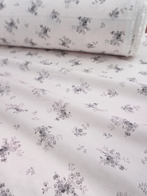 Муслин Премиум двухслойный гладкий "Нежное послание" цв.бело-розовый, ш.2.5м, хл-100%, 120гр/м.кв