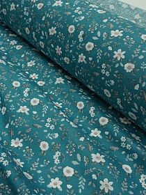 Бязь "Ивона" цв.морская волна, СОРТ2, ш.1.5м, хлопок-100%, 120гр/м.кв