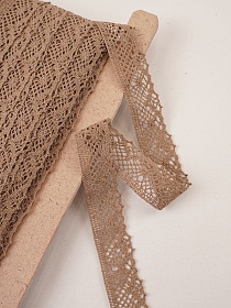 Кружево цв.песочно-коричневый, 30мм, хлопок-90%, п/э-10%, рис.111/9