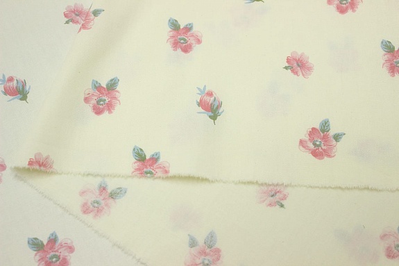 Сатин "Розовый микс - цветочки" цв.шампань, (комп), ш.1.6м, хлопок-100%, 110гр/м.кв