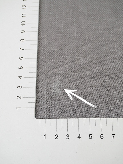 Брак(уценка) Конопля с хлопком-диагональ цв.Каменно-серый, ш.1.4м, конопля-80%, хлопок-20%, 246гр/м.кв