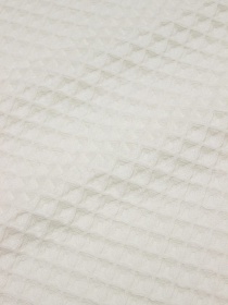 Вафельное премиум-полотно "Бохо" цв.молочно-сливочный, ш.1.5м, хлопок-100%, 230гр/м.кв