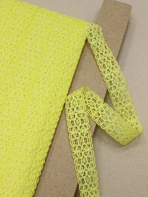Кружево цв.светлый лимон, ш.17мм, хлопок-73%, п/э-27%