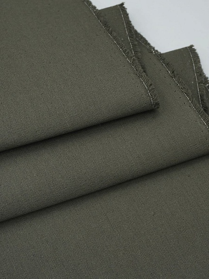 Ткань палаточная с водоотталкивающей пропиткой цв.Темно-серый хаки, ш.1.5м, хл-100%, 250гр/м.кв