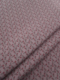 Теплый хлопок "Винтажная брусничка" цв.лилово-коричневый, ш.1.5м, хлопок-100%, 160гр/м.кв