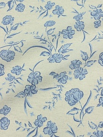 Полулен "Ледяная сказка" (на суровом), ш.1.5м, лен-30%, хлопок-70%, 147гр/м.кв