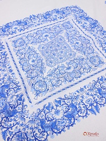 Перкаль "Илона" (Гол.платок 0,74м*0,81м) цв.белый, ш.1.5м, хл-100%, 105гр/м.кв, раппорт 81см