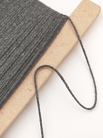 Шнур цв.темно-серый, 2мм, хлопок-100%