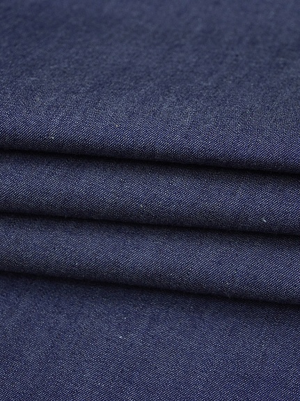 Сорочечная джинсовая ткань цв.Чернильно-синий, СОРТ2, ш.1.45м, хлопок-50%, вискоза-50%, 135гр/м.кв