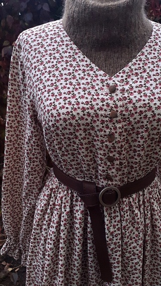 Платье из стеганого муслина "Винтажные розочки"