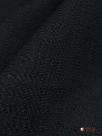 Лен сорочечный с эффектом мятости цв.Черный графит, ш.1.45м, лен-100%, 125гр/м.кв