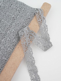 Кружево цв.серый, ш.25мм, хлопок-90%, п/э-10%