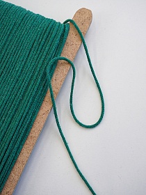 Шнур цв.изумруд, 3мм, хлопок-100%