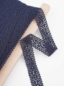 Кружево цв.чернильный, ш.27мм, хлопок-90%, п/э-10%