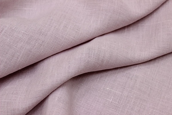 Лен костюмный с эффектом мятости цв.Бледный розово-сиреневый флер-2, ш.1.45м, лен-100%, 190гр/м.кв
