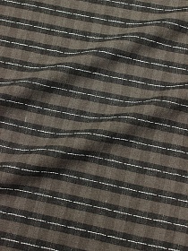 Пестрядь "Клетка - строчка" цв.т.коричневый/кофейный, ш.1.45м, хлопок-95%, п/э-5%, 130гр/м.кв