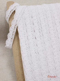 Кружево цв.белый, ш.19мм, хлопок-90%, п/э-10%, рис.110/1