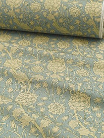 Перкаль Премиум (Digital) "Дикий тюльпан" цв.св.бирюзово-серый, ш.1.45м, хл-100%, 140гр/м.кв