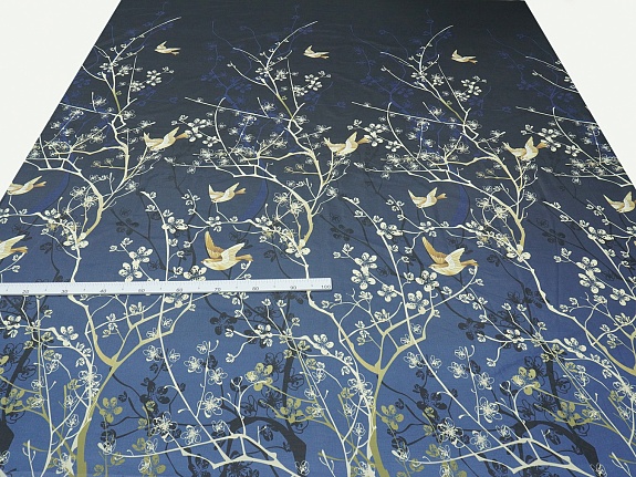 Перкаль "Легкое дыхание-птицы" градиент, (комп), СОРТ2, ш.2.2м, хлопок-100%, 110гр/м.кв