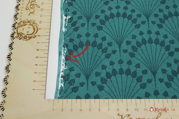 Мерный лоскут (ткань в отрезах) - Хлопколен "Веера" цв.морская волна, СОРТ2, ш.1.5м, лен-9%, хл-91%