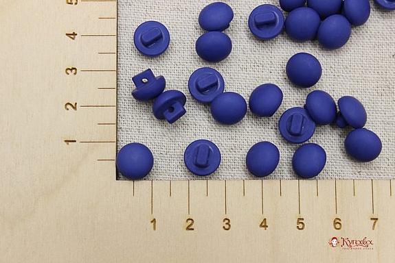 Пуговица "Грибок" пластмасса, цв.синий, 10мм