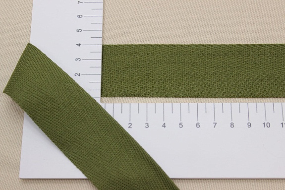 Лента киперная цв.хаки, ш.36мм, хлопок-100%