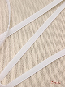 Лента бархатная цв.Белый, ш.6мм, полиэстер-100%