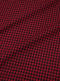 Пестрядь "Клетка (4*4 мм)" цв.красно-малиновый/черный, ш.1.46м, хлопок-100%, 130гр/м.кв