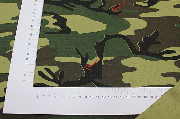 Футер 2-х нит.начес "Камуфляж", СОРТ2, ш.2.12м(1,06м*2чул), Карде/Ое, хл-90%, пэ-10%, 180гр/м.кв